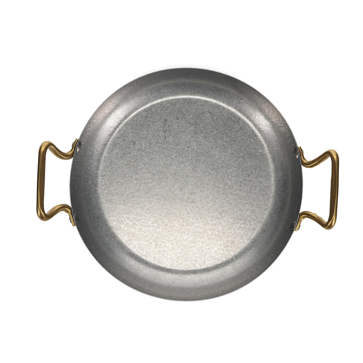 bonbistro Servierschale 28 × H5 cm mit goldenem Griff, gehämmertes Antiksilber – Produktansicht 3