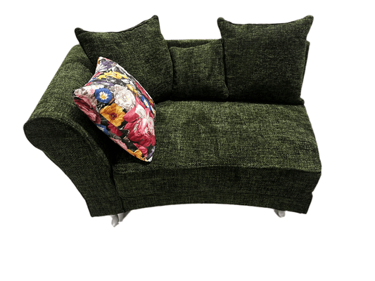 Loveseat / Relaxliege in Webstoff Grün - POLSTEROASE