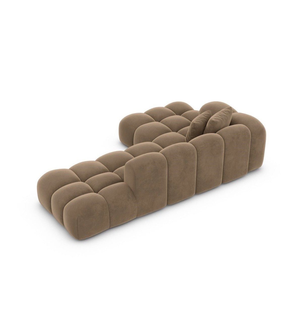 Ecksofa in Samt - 226cm Breite | PolsterOase - POLSTEROASE