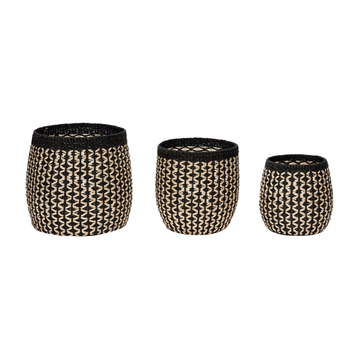 PolsterOase Möbel – Sprout Körbe aus Abaca, 3er, Set
