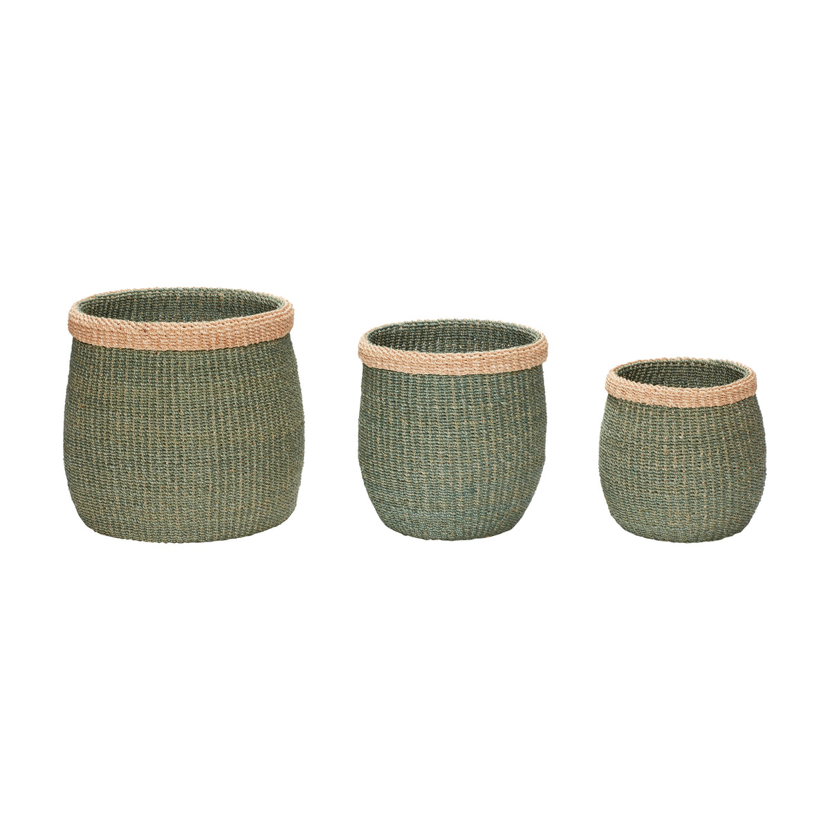 PolsterOase Möbel – Moss Körbe aus Abaca, 3er, Set