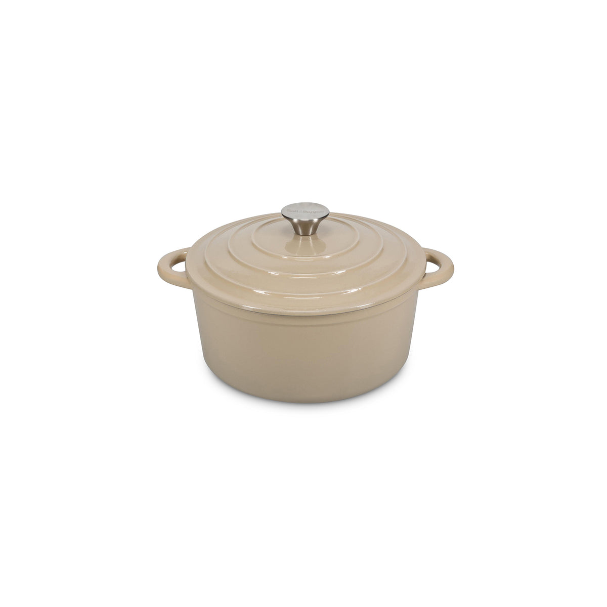 Salt & Pepper Kochtopf 26 cm aus Gusseisen, beige, Ferno – Produktansicht 3
