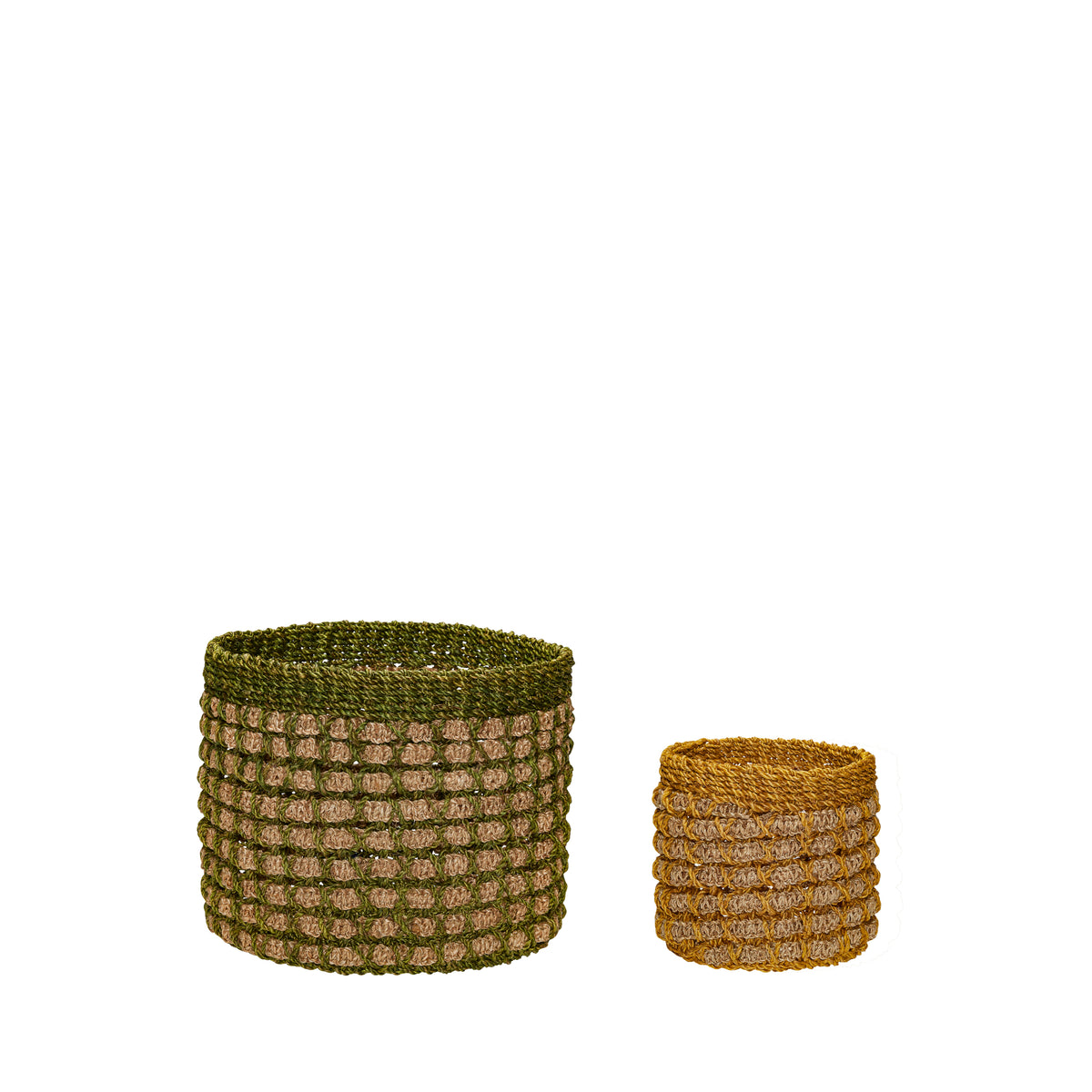 PolsterOase Möbel – Pine Körbe aus Abaca, 2er, Set
