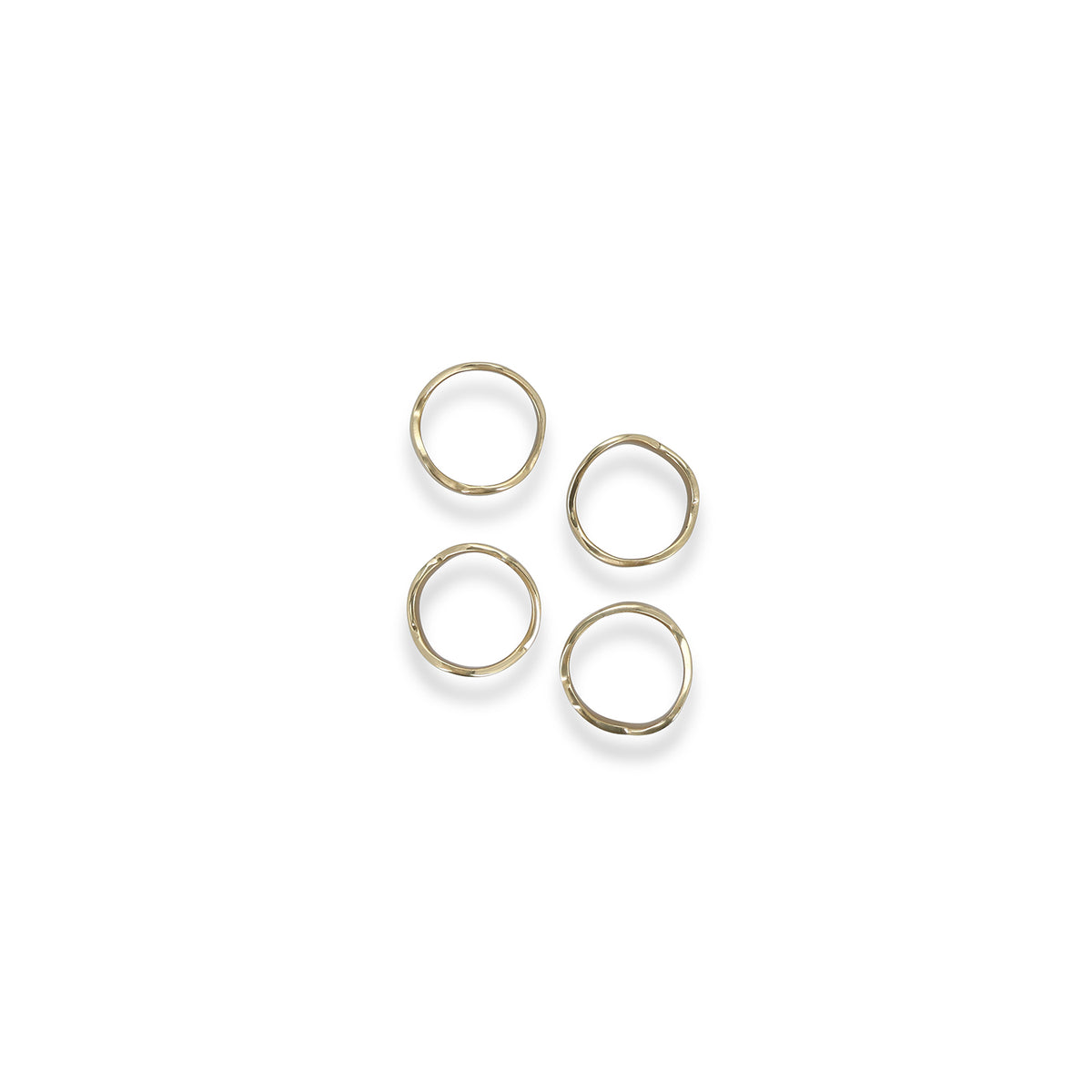 S|P Collection Serviettenring 4,5 cm, organisch geformter goldfarbener Anhänger – 4er-Set – Produktansicht 4
