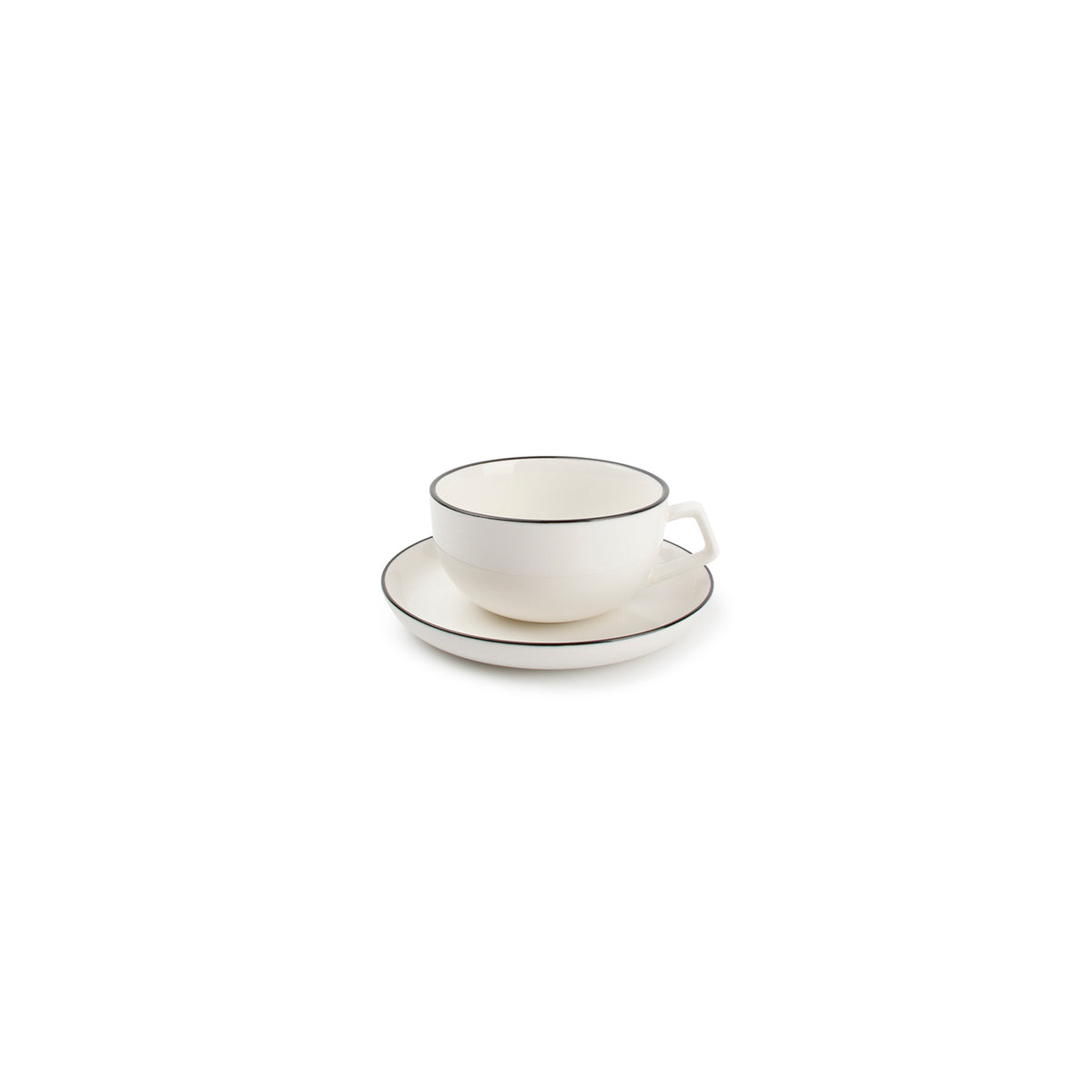 S|P Collection Tasse 22 cl mit Untertasse, weiß, Studio Base – 4er-Set – Produktansicht 2