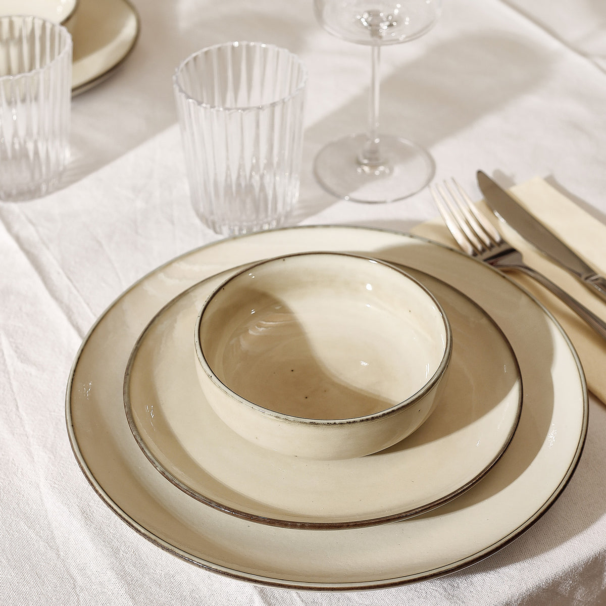 Salt & Pepper Teller 26 cm elfenbein Meridian – 4er-Set – Produktansicht 5