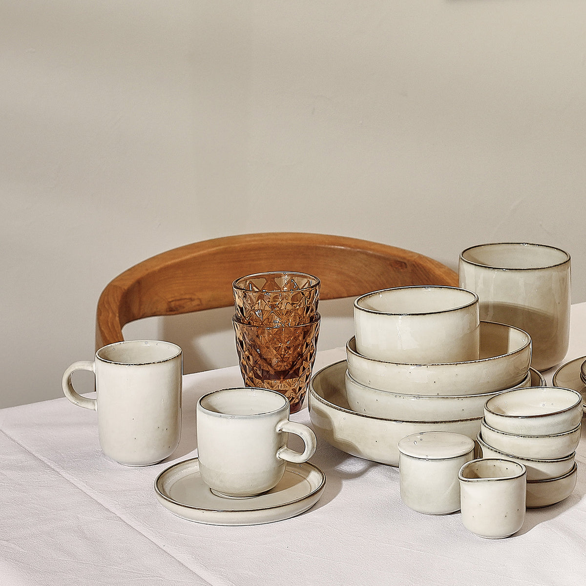 Salt & Pepper Becher 24 cl Elfenbein Meridian – 4er-Set – Produktansicht 5