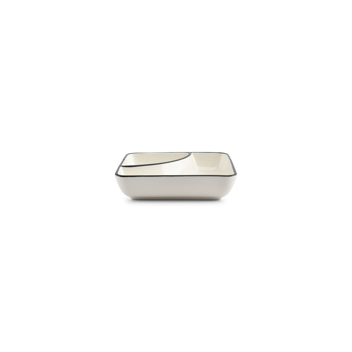 Salt & Pepper Servierplatte 14,5 x 14,5 x H3,5 cm, 2-teilig, weiß Nero – 4er-Set – Produktansicht 2
