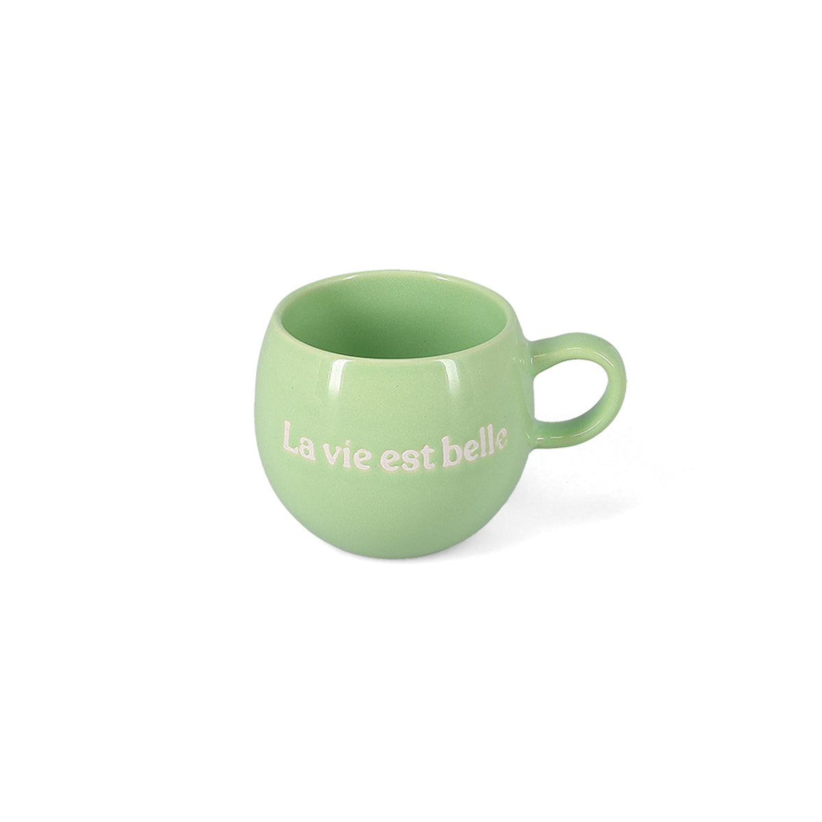 Salt & Pepper Tasse 42 cl "La vie est belle" grün Muggies – Produktansicht 3