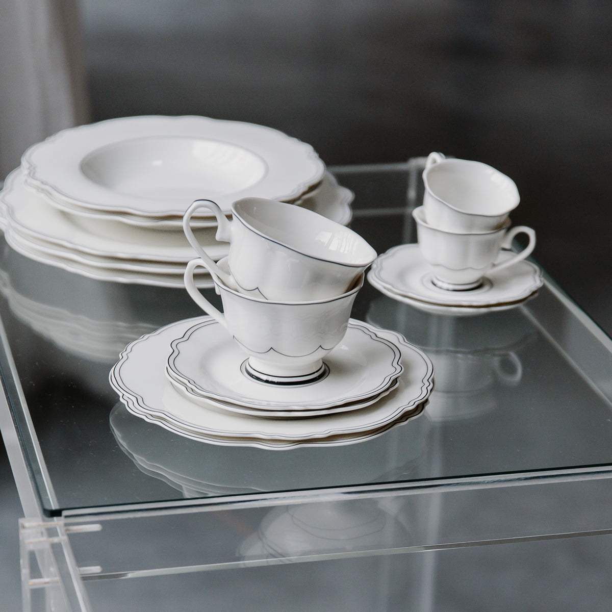 S|P Collection Tasse 19 cl und Untertasse Odette - 2-teiliges Set – Produktansicht 2
