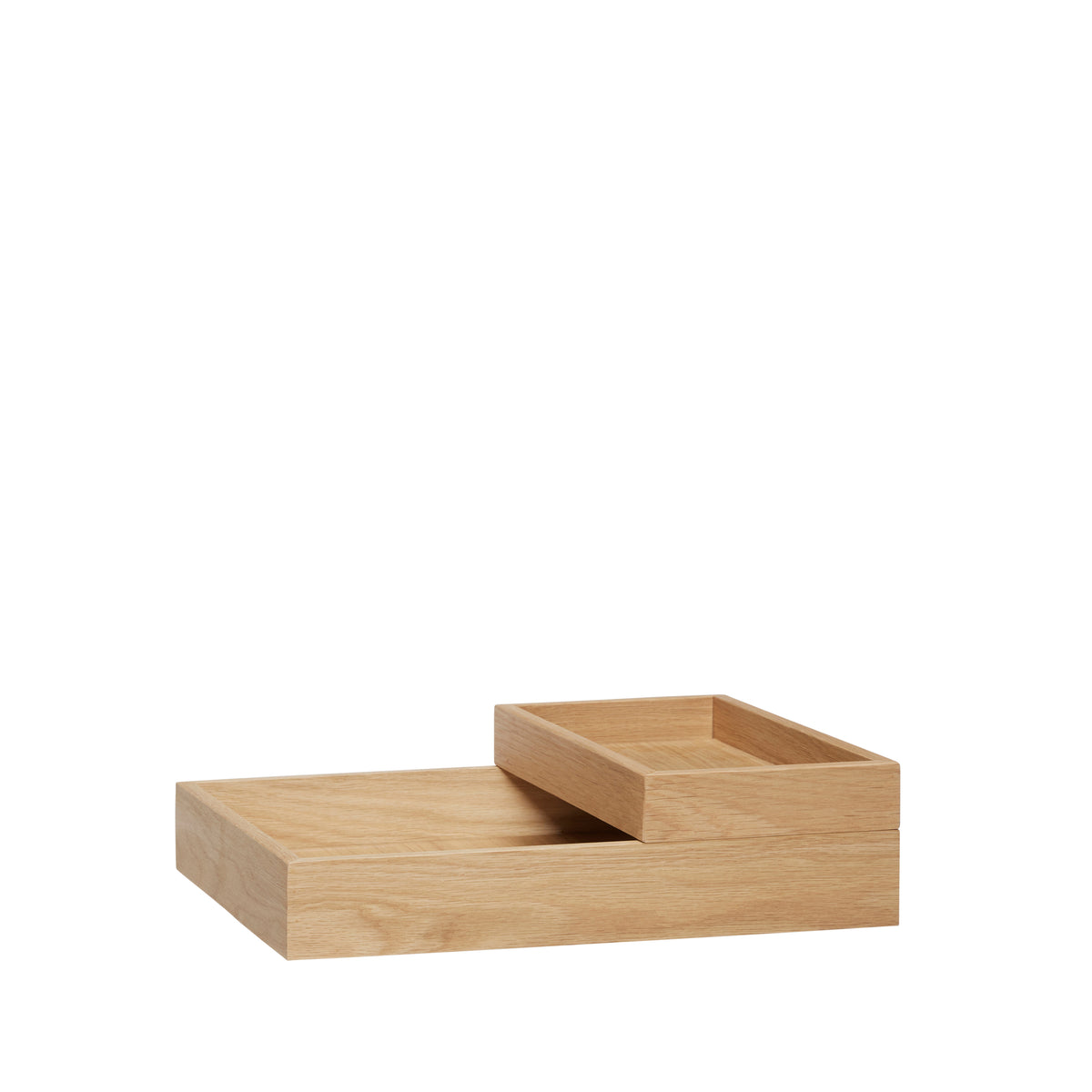 Rail Schreibtisch-Organizer aus Eichenholz, Natur, 2er-Set