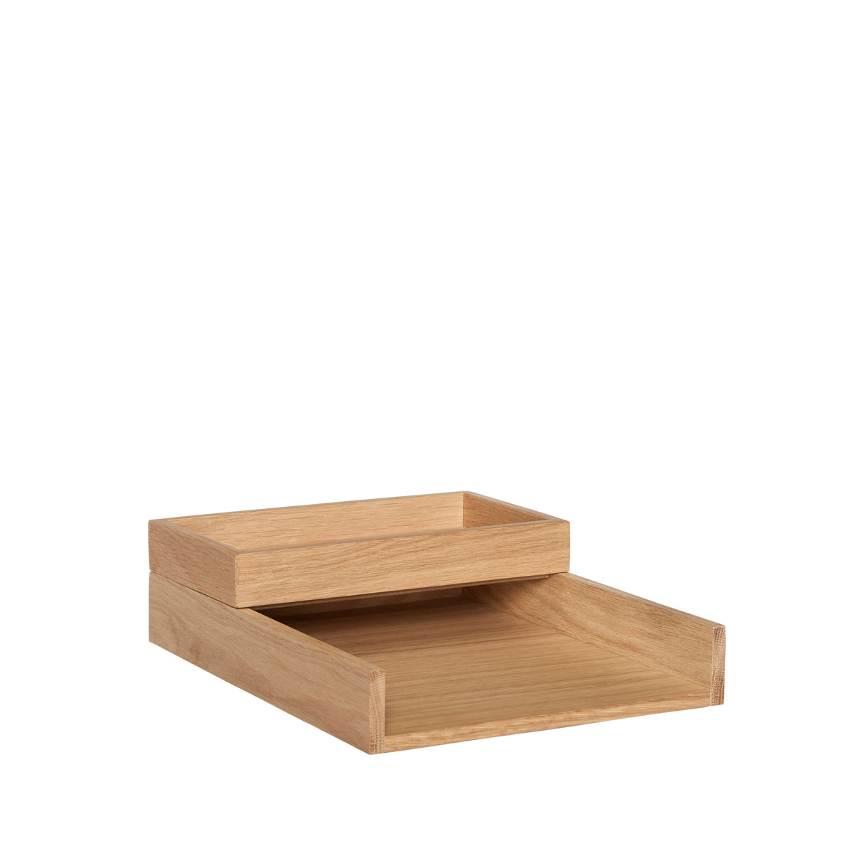 Rail Schreibtisch-Organizer aus Eichenholz, Natur, 2er-Set
