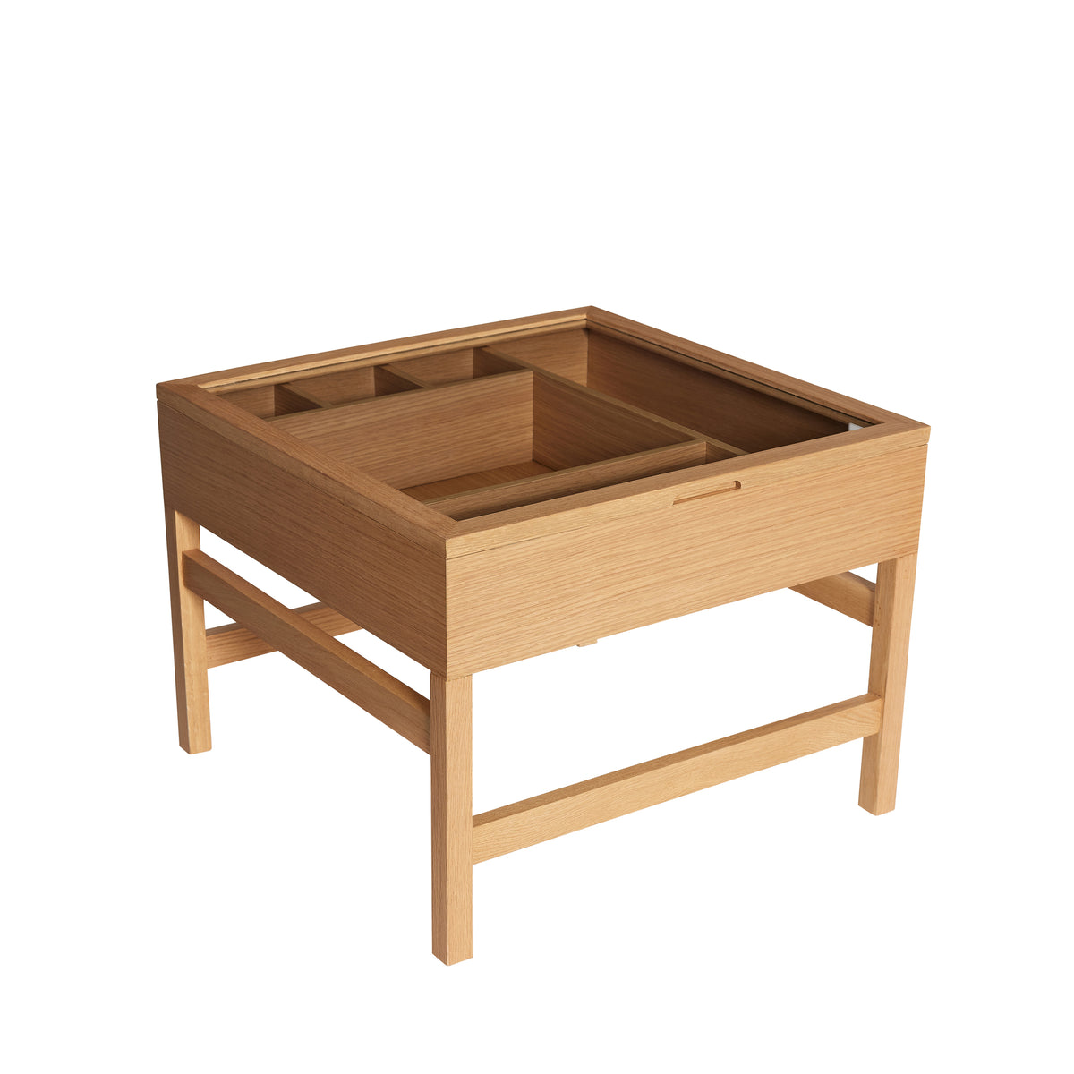 Glitz Couchtisch aus Holz und Glas