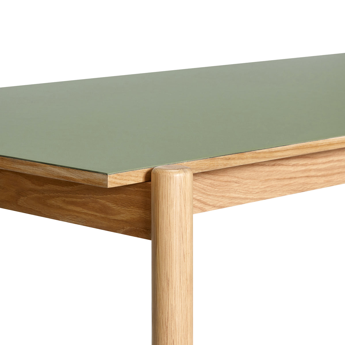 PolsterOase Möbel – Oblique Schreibtisch aus Eichenholz und Linoleum – Ansicht 4