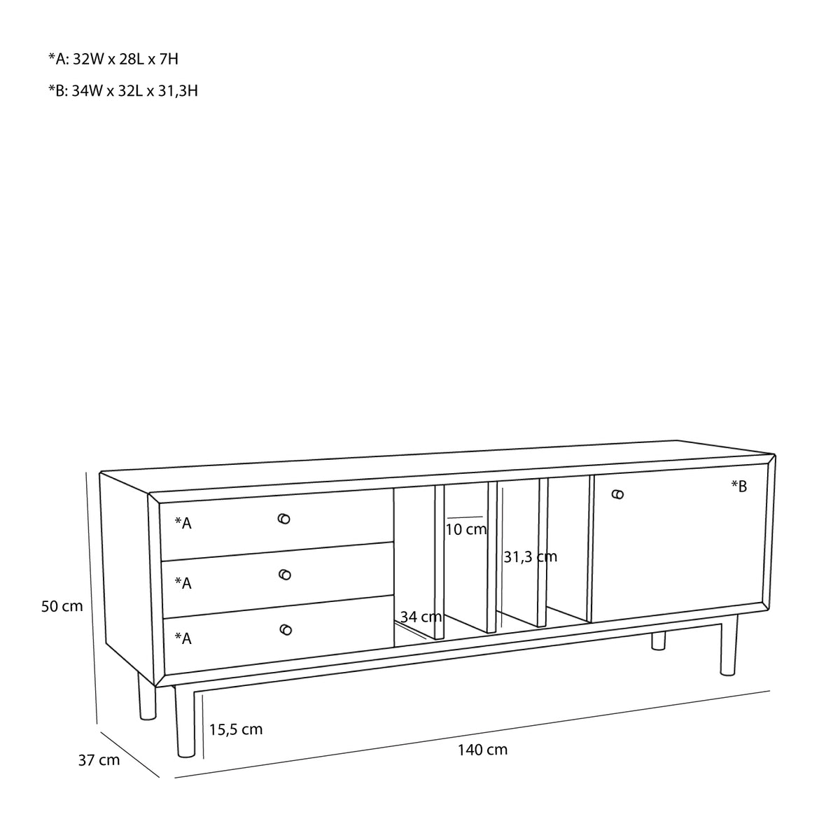 PolsterOase Möbel – Nobby Sideboard aus Eichenholz – Ansicht 6