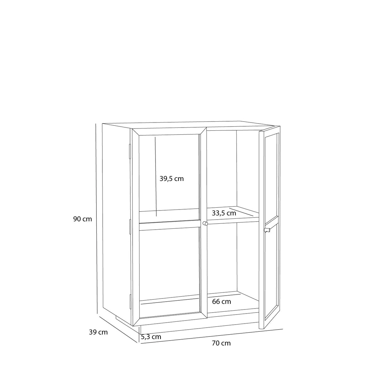 PolsterOase Möbel – Mae Vitrine aus Eichenholz und Glas – Ansicht 6