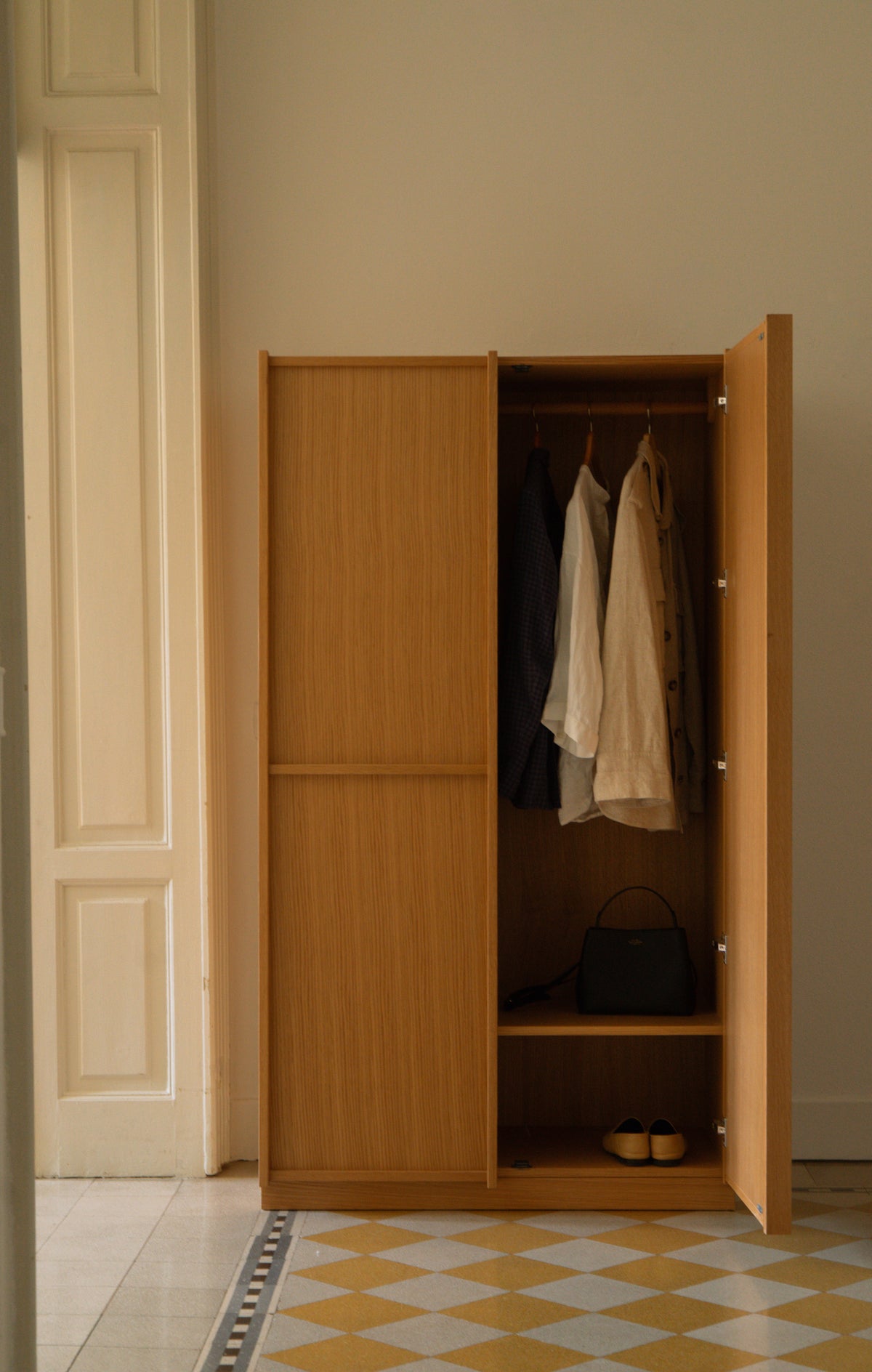 Kura Kleiderschrank, Natur, Groß
