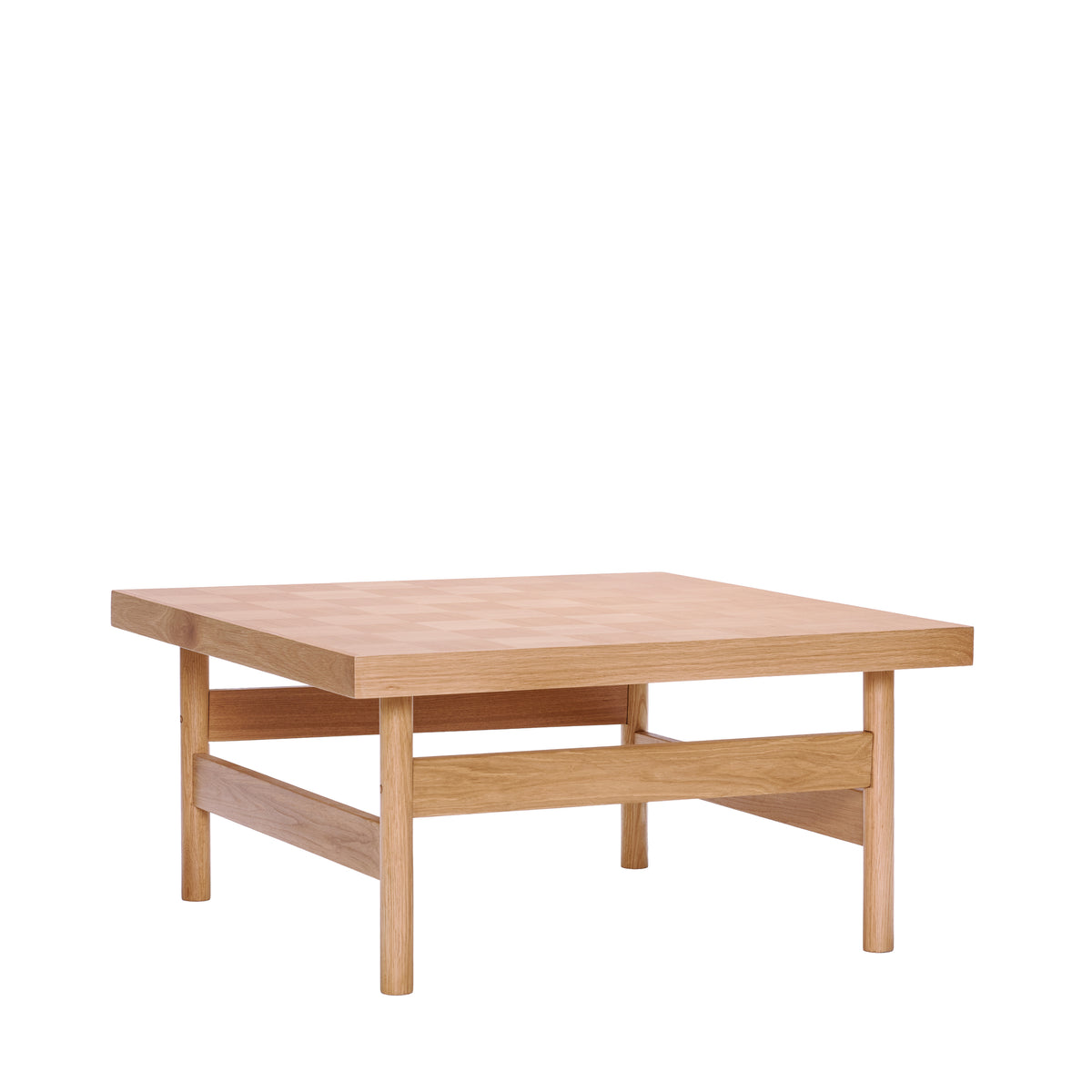 Skak Couchtisch aus Eichenholz, Natur, 82 × 82 cm