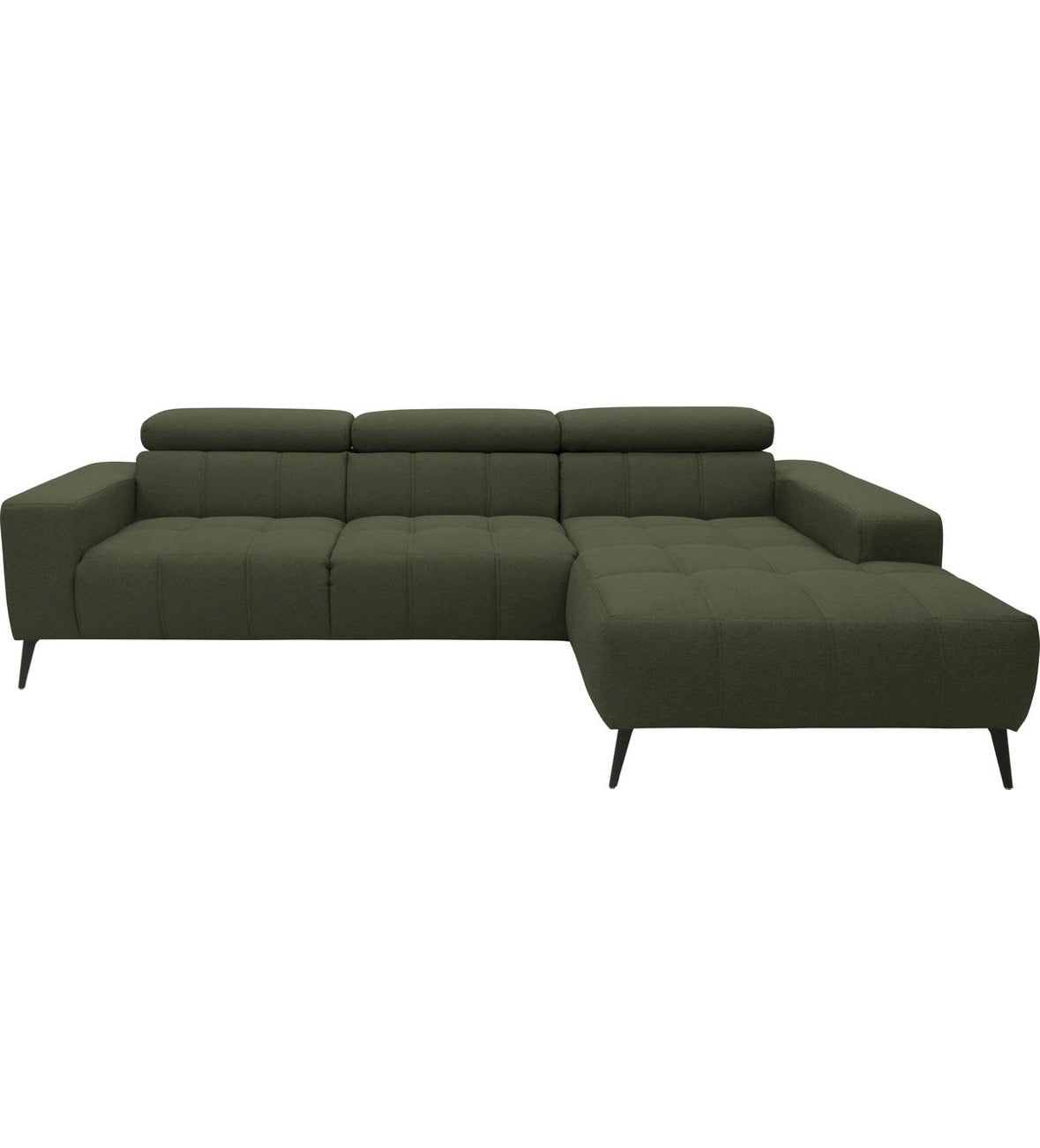 Ecksofa + Hocker in Struktur, 289cm Breite | PolsterOase