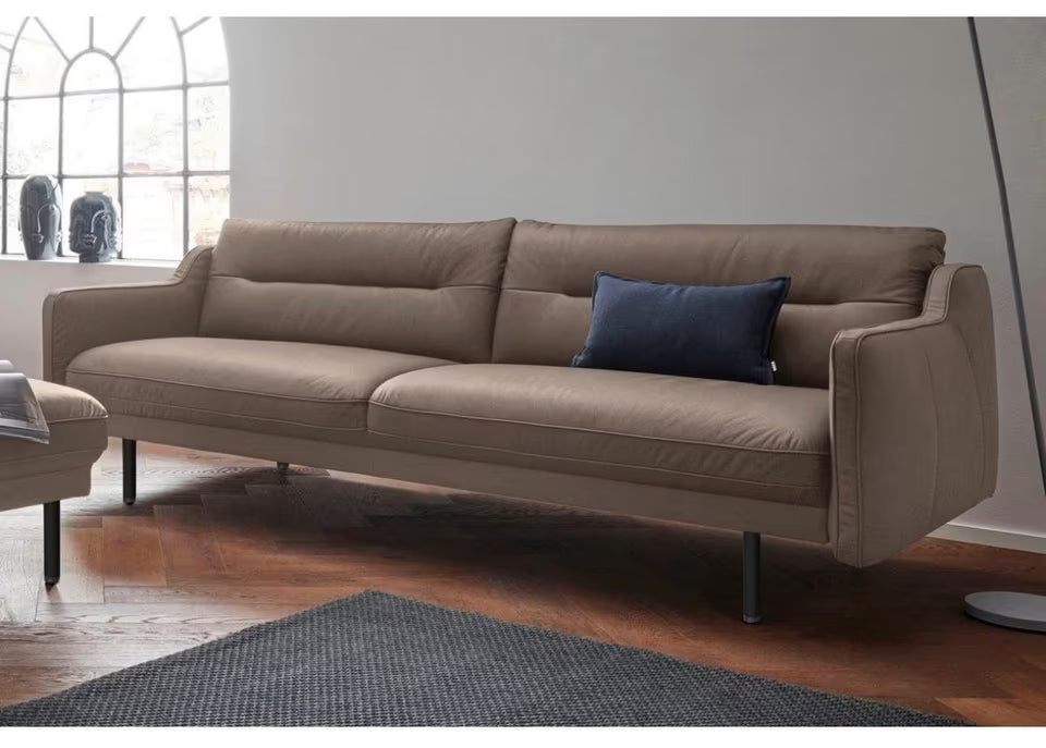 Sofa Set 3-3-1 in NaturLeder Braun, 229 cm Breite