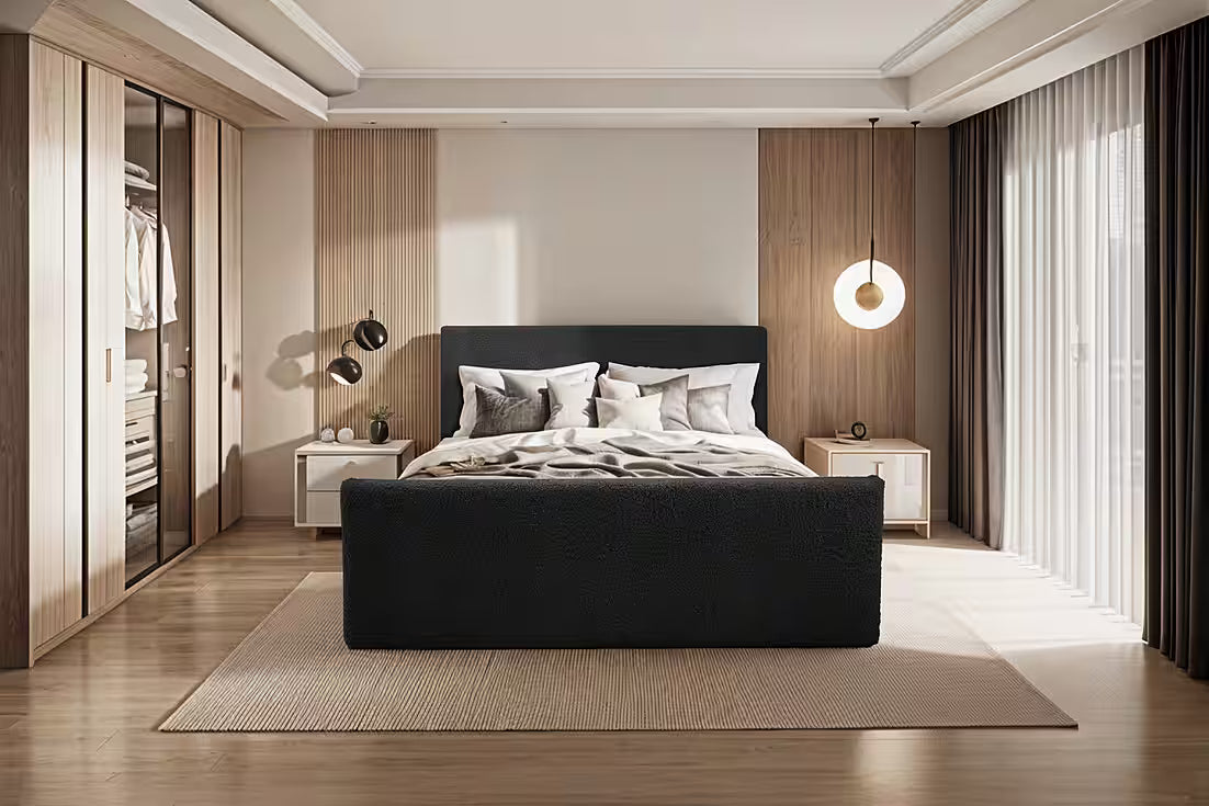 Boxspringbett Lama 120x200 cm   #Variant_Schwarz