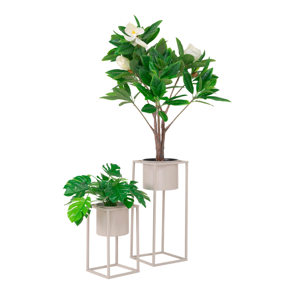 Marla Blumentöpfe, Beige-Grau, 2er-Set