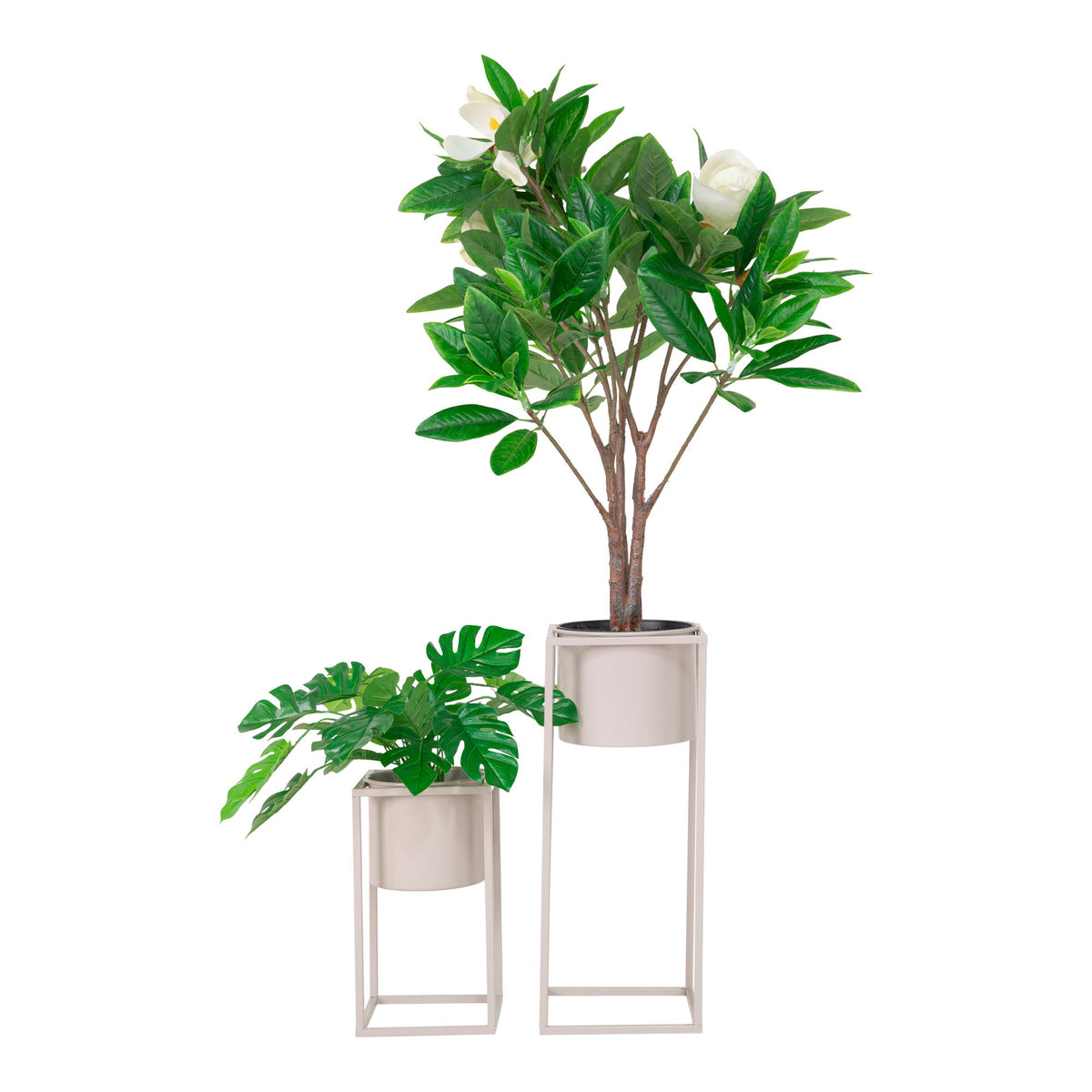 Marla Blumentöpfe, Beige-Grau, 2er-Set