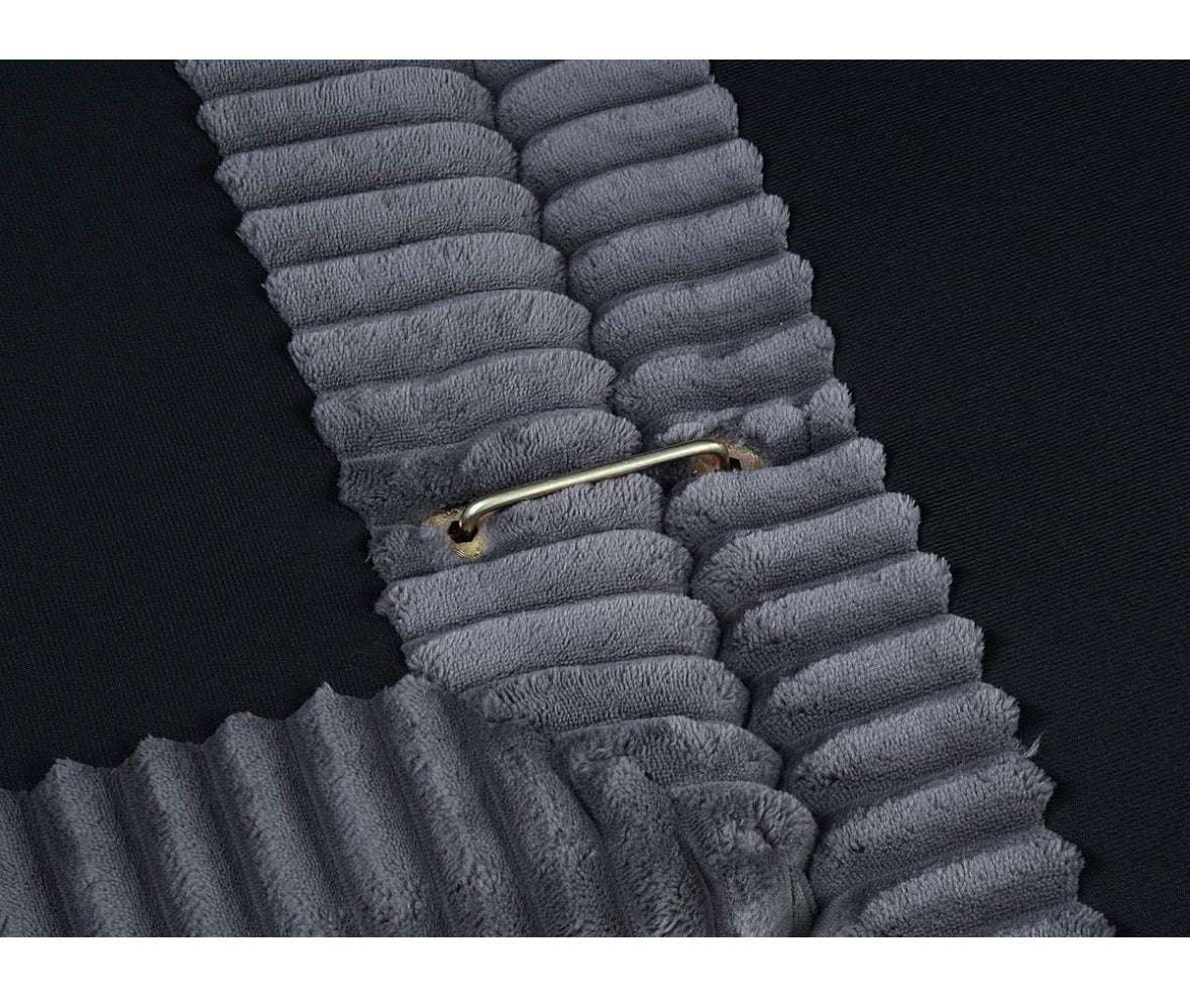 Wohnlandschaft U - Form in Breitcord Anthrazit - POLSTEROASE