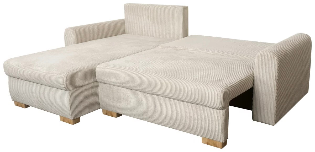 Ecksofa in Cord, 225 cm Breite | PolsterOase