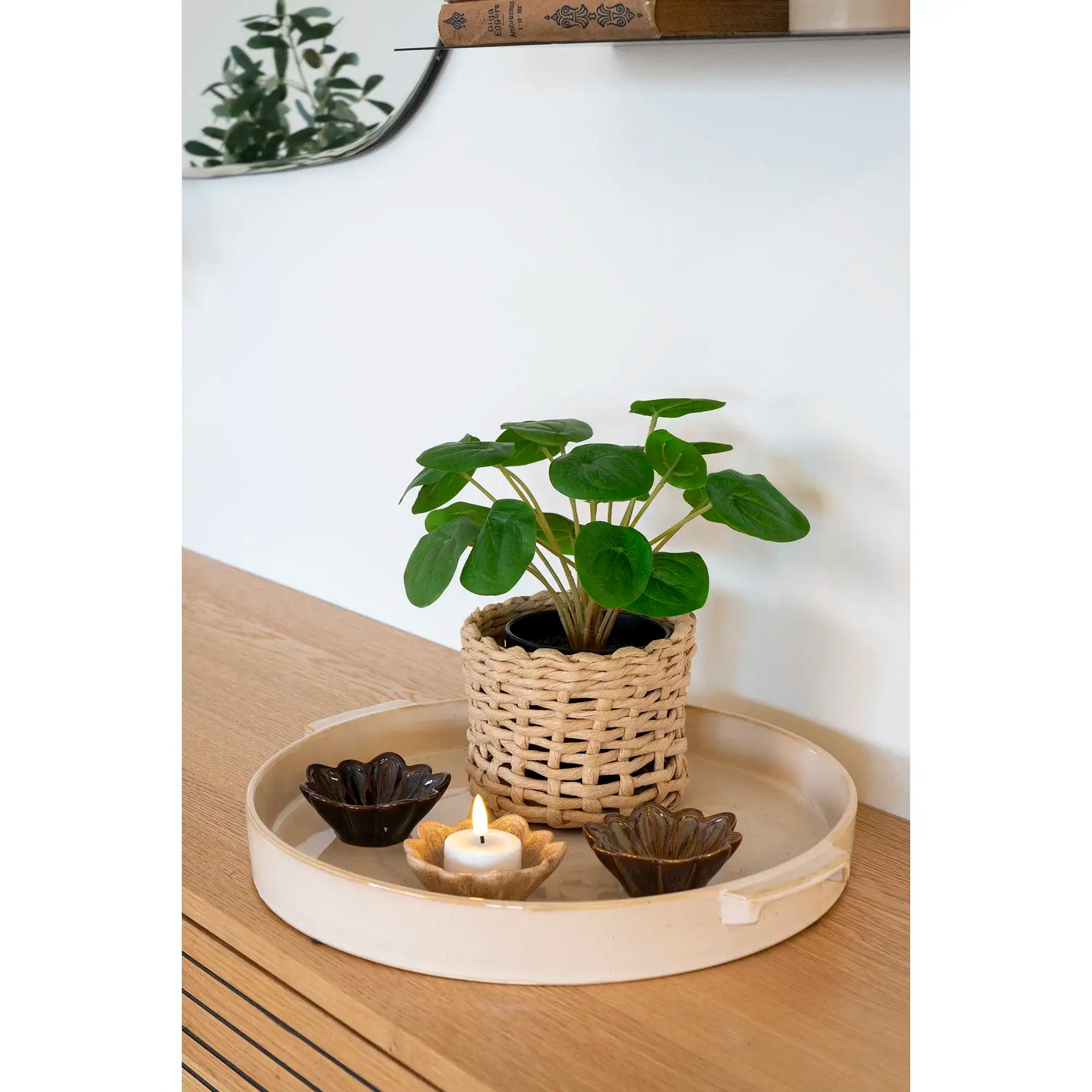 Kunstpflanze Pilea Grün 28 cm – Pflegeleichte Deko im skandinavischen Stil