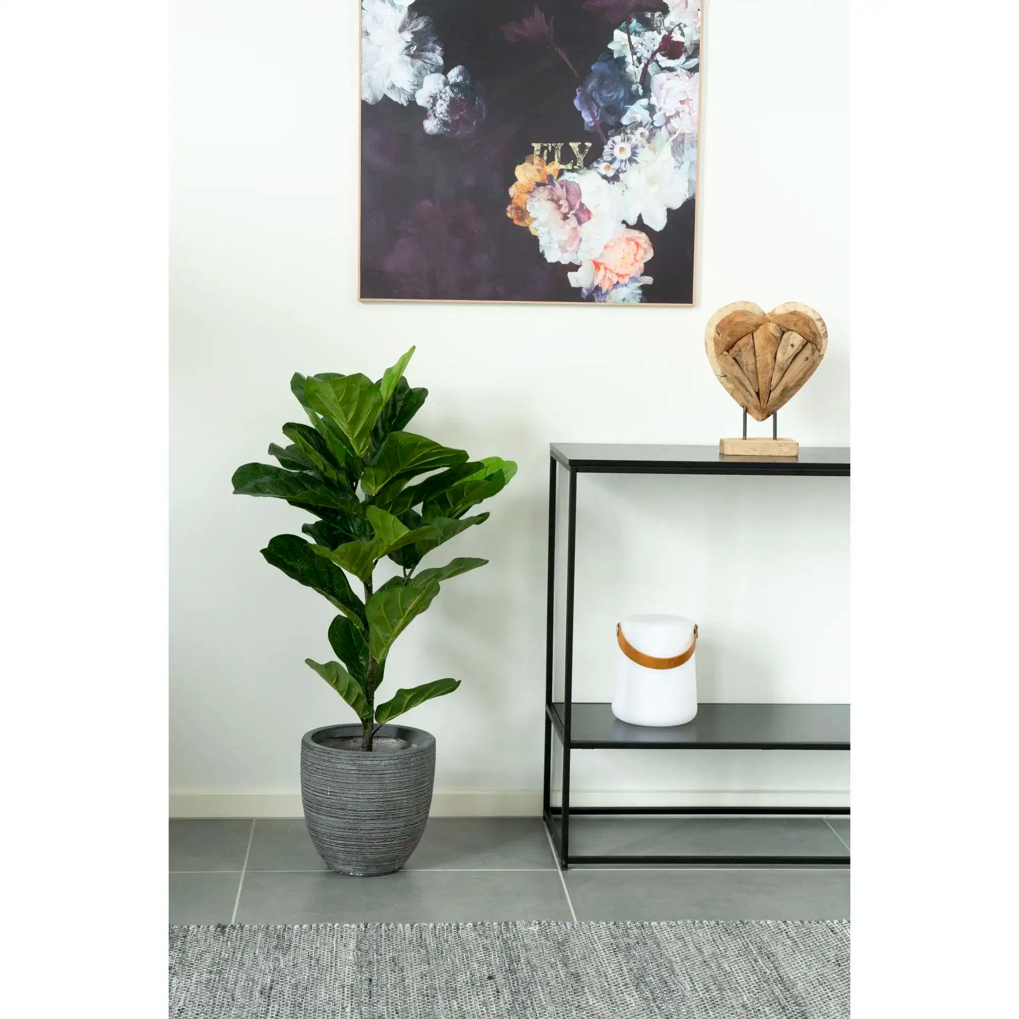 Kunstbaum Geigenfeige 100 cm – Pflegeleichte Zimmerpflanze im skandinavischen Stil