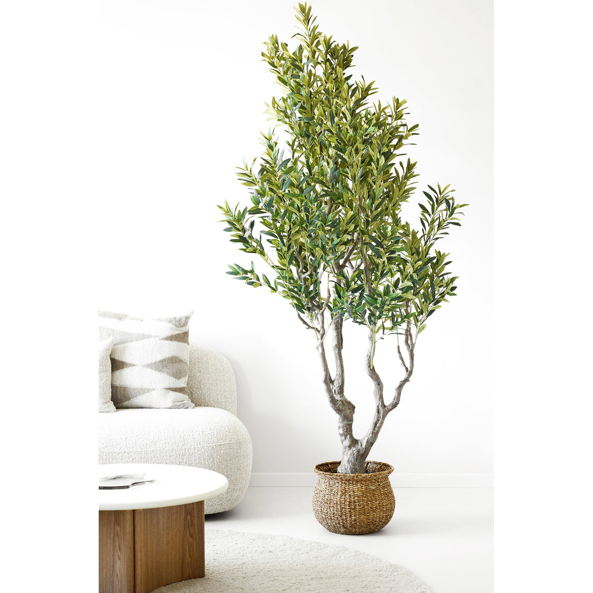 PolsterOase Möbel – Künstlicher Olivenbaum aus PE, Kunststoff, Grün, 220 cm – Ansicht 6
