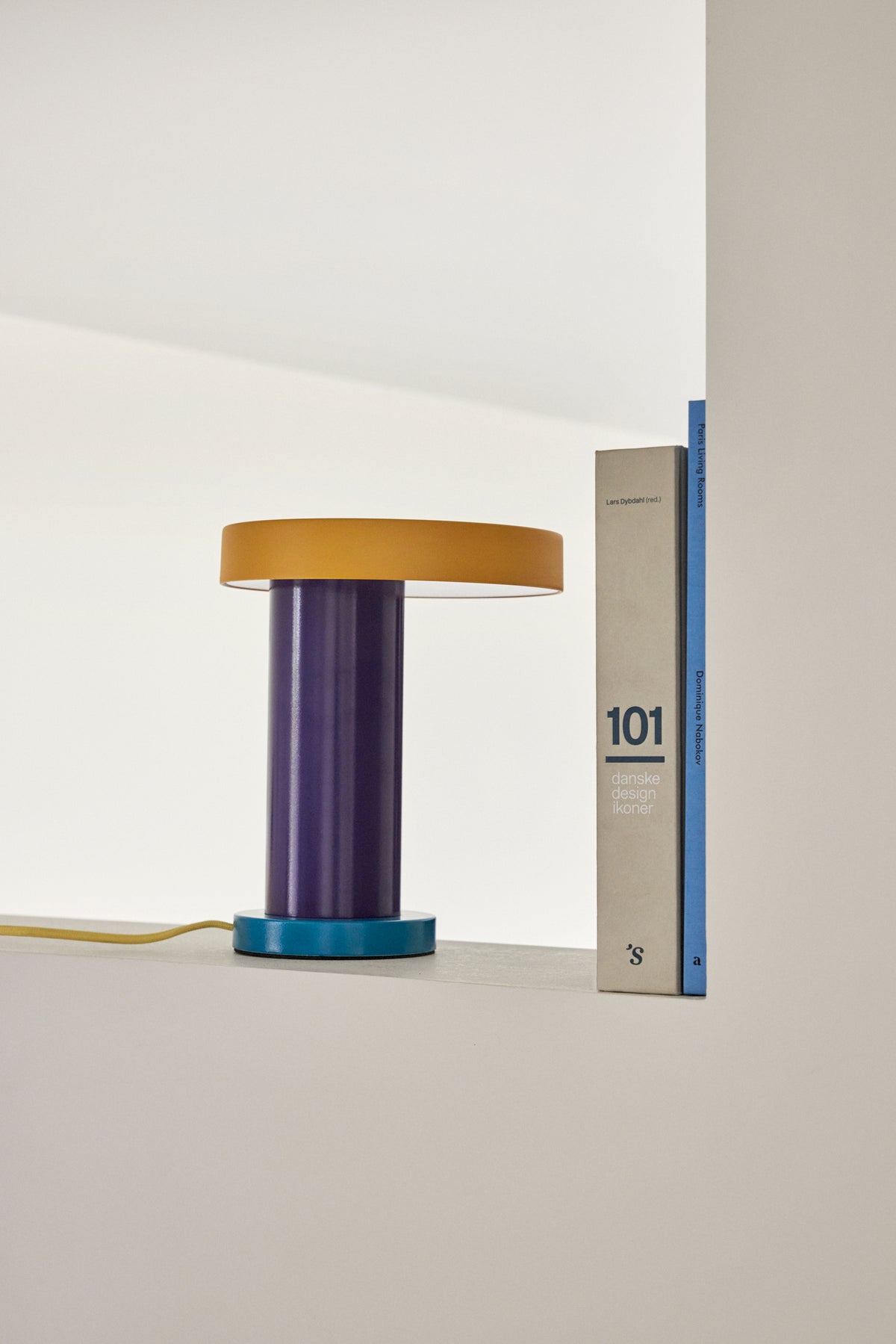 Magische Tischlampe lila/gelb