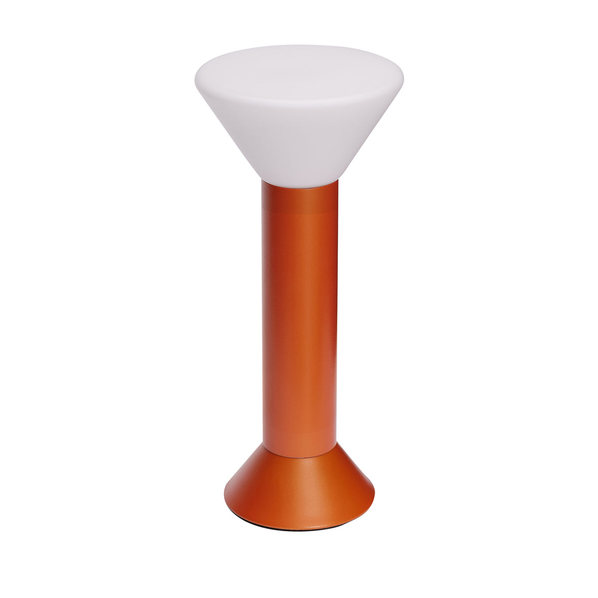 PolsterOase Möbel – Flash Akku, Tischlampe aus Glas und Metall, Metallic, Orange – Ansicht 3