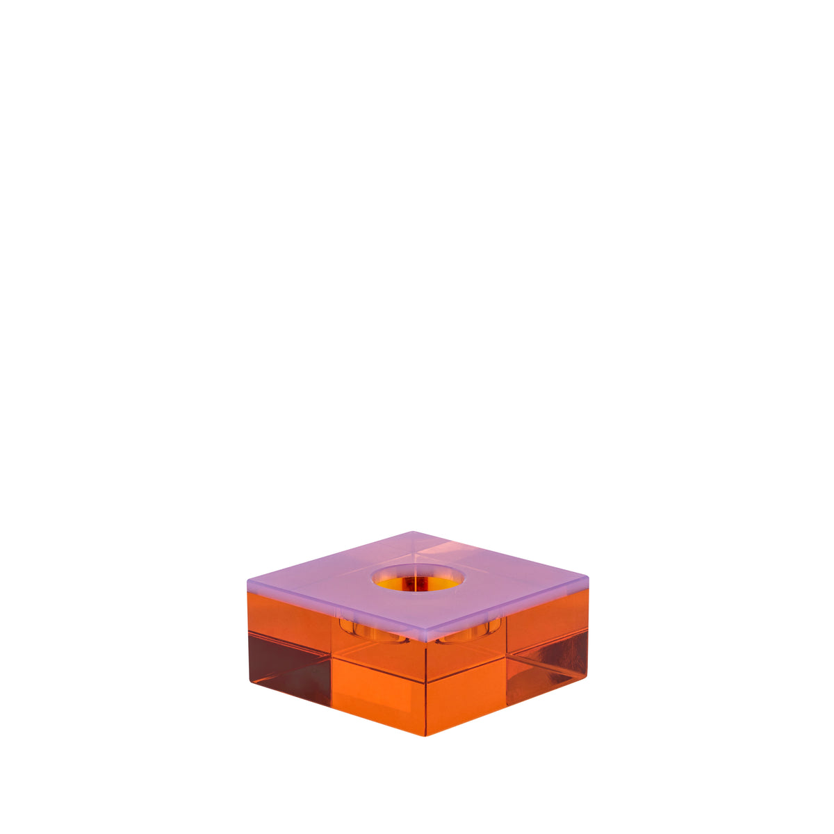 Flux Teelichthalter, Rosa/Orange