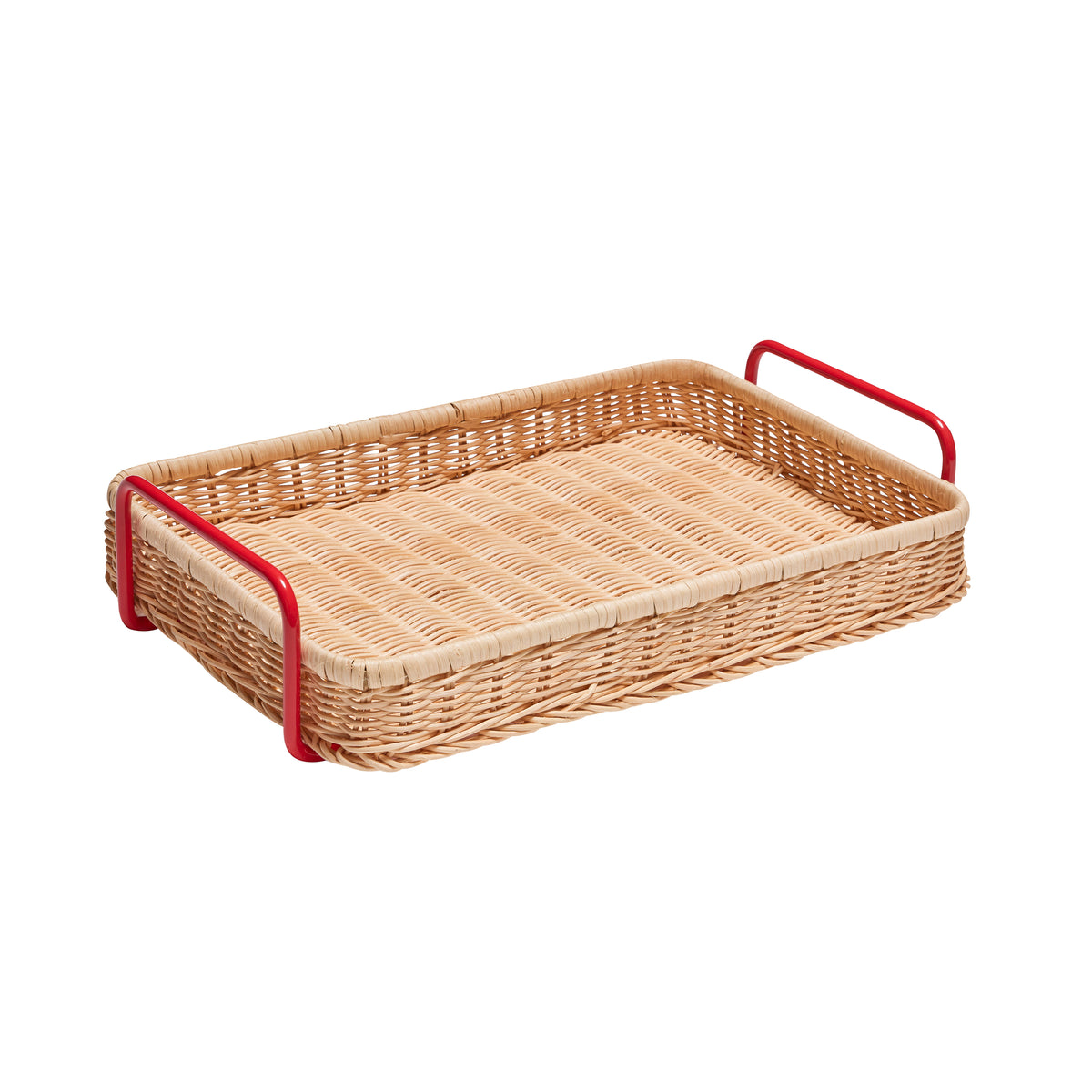 PolsterOase Möbel – Splint Tablett aus Holz, Stahl und Rattan – Ansicht 3