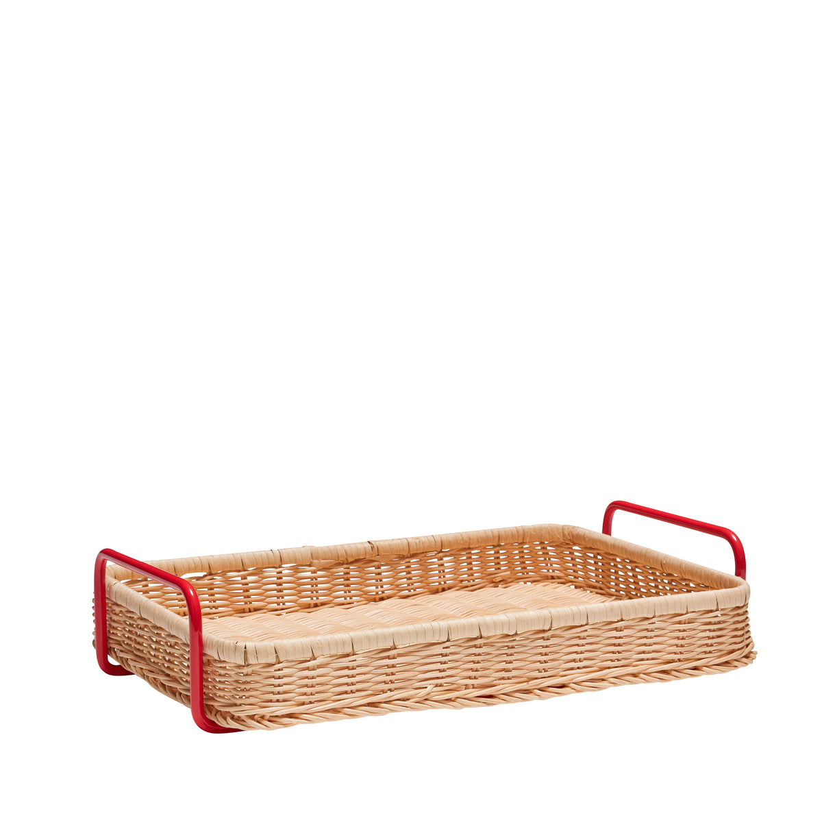 PolsterOase Möbel – Splint Tablett aus Holz, Stahl und Rattan – Ansicht 4