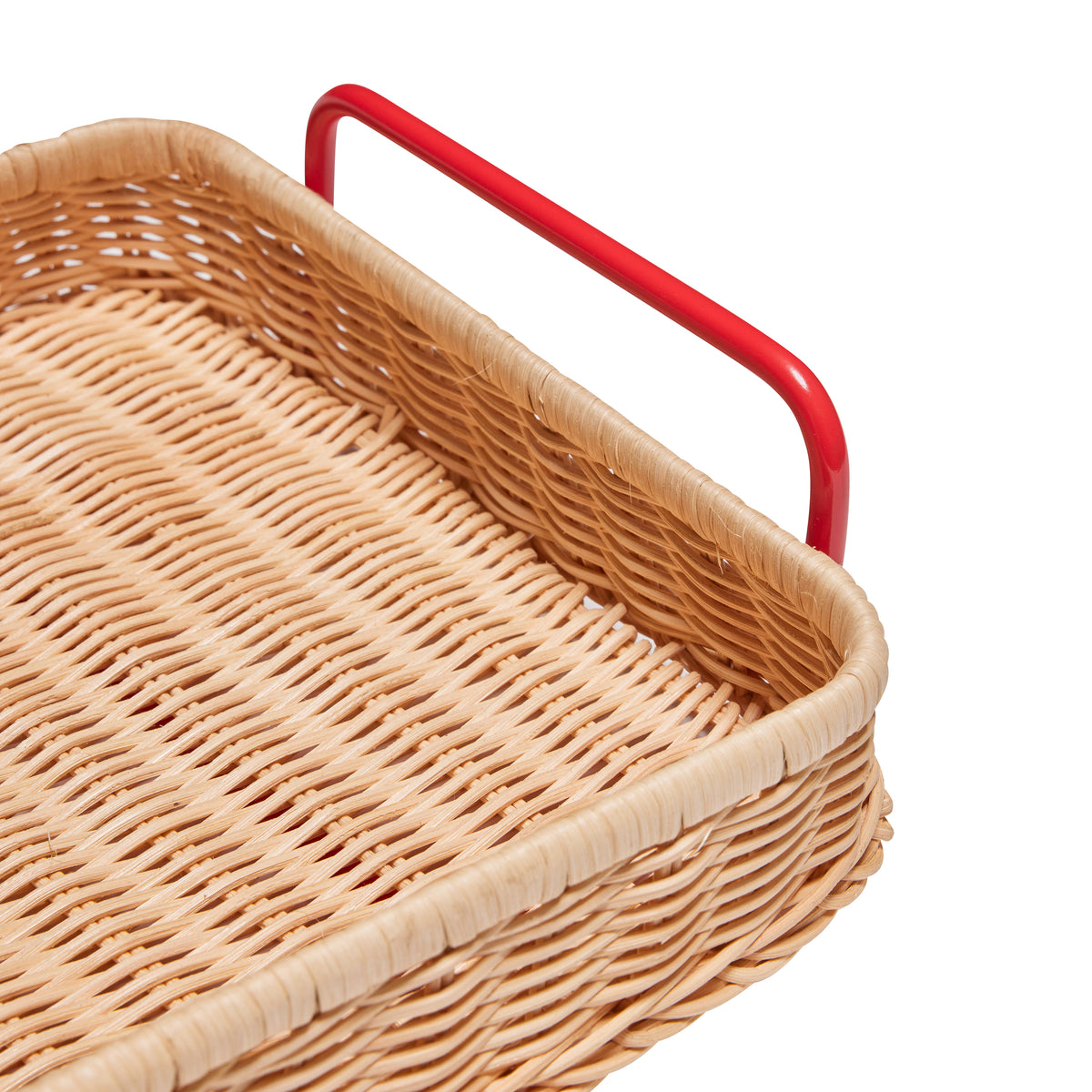 PolsterOase Möbel – Splint Tablett aus Holz, Stahl und Rattan – Ansicht 5
