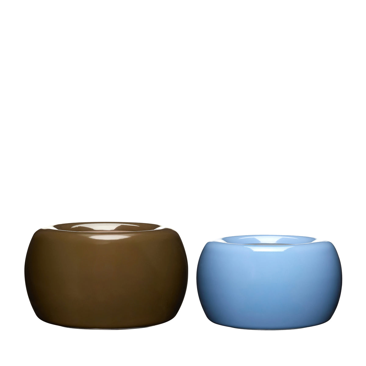 PolsterOase Möbel – Maru Blumentöpfe, 2er, Set, Blau/Braun – Ansicht 2