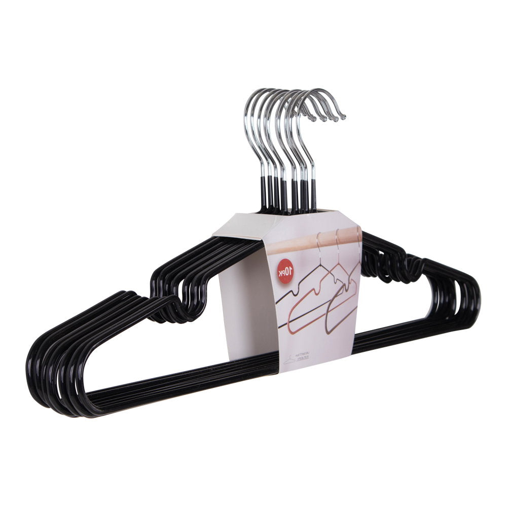 PolsterOase Möbel – Massa Kleiderbügel aus Metall, 10er Set, Schwarz – Ansicht 3