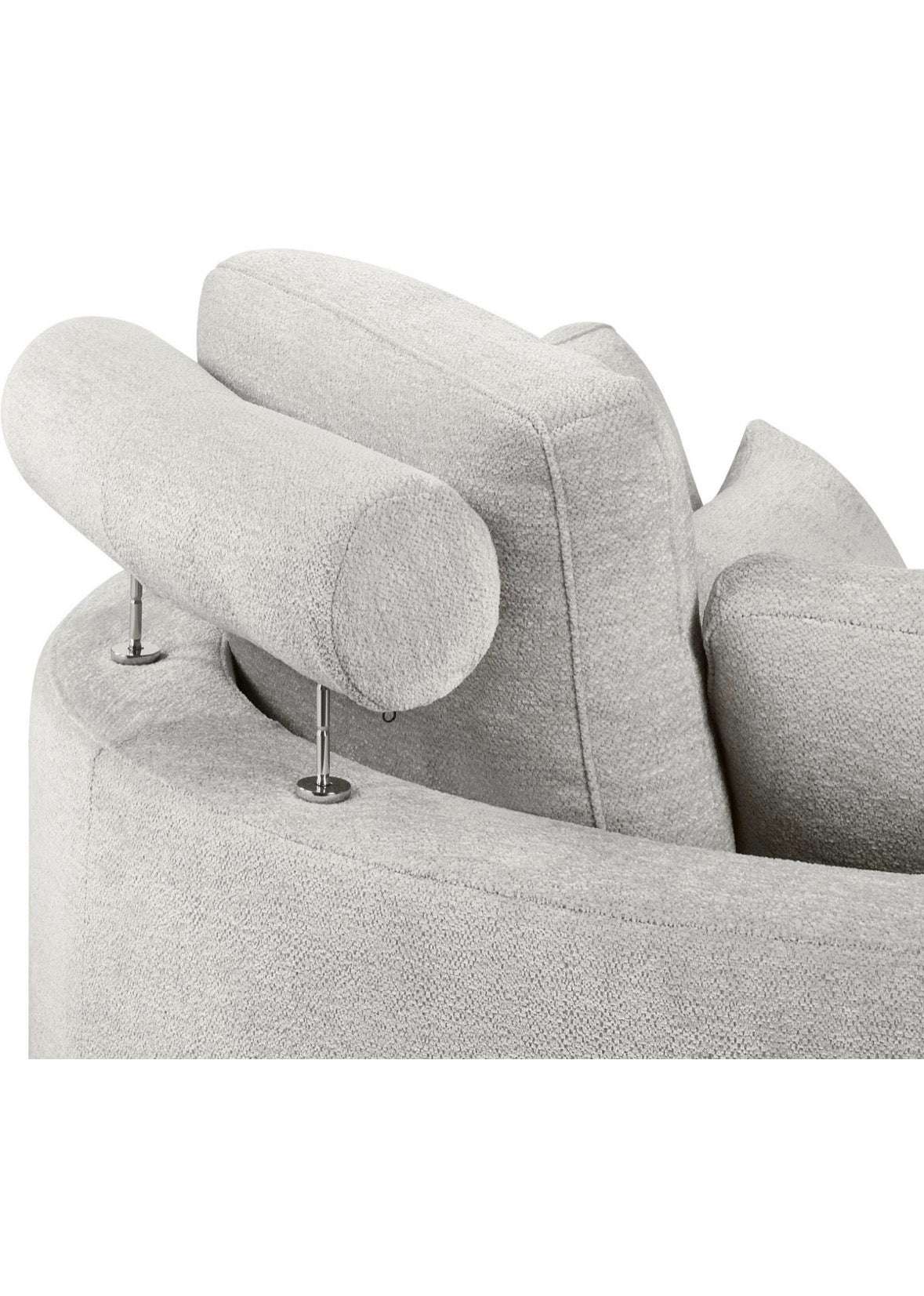 Loveseat / Relaxliege in Struktur Webstoff Hellgrau