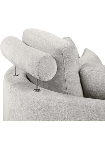 Loveseat / Relaxliege in Struktur Webstoff Hellgrau