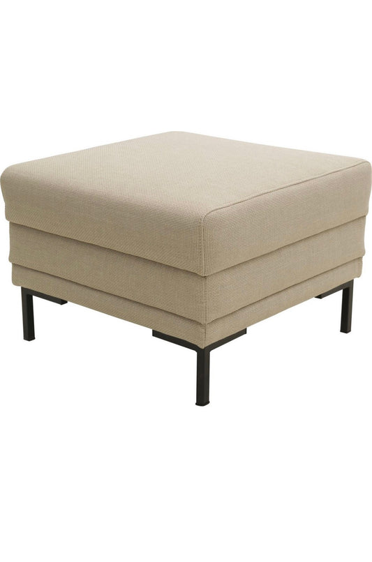 Designer Sessel + Hocker von WJ in Webstoff Beige - POLSTEROASE