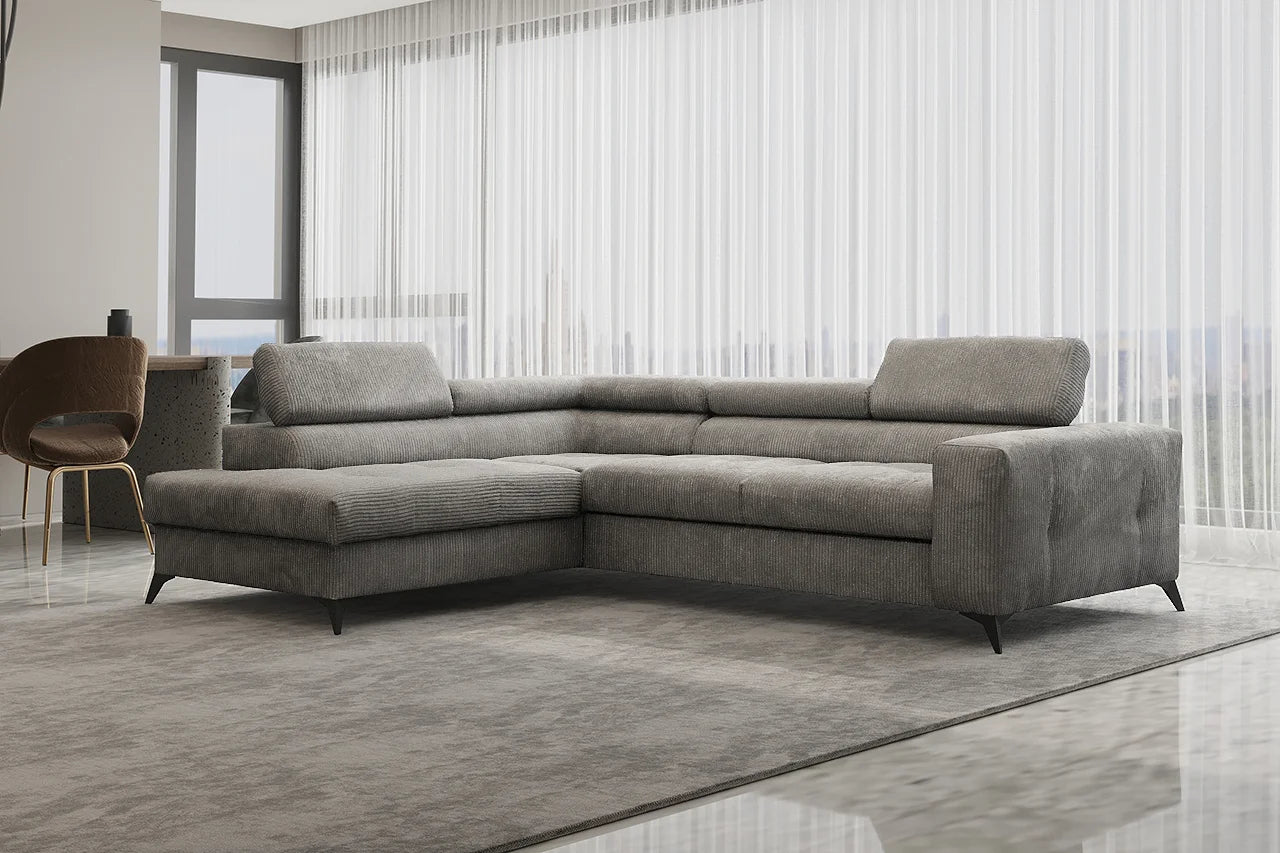 Ecksofa Anafi in Cord, 271 cm Breite