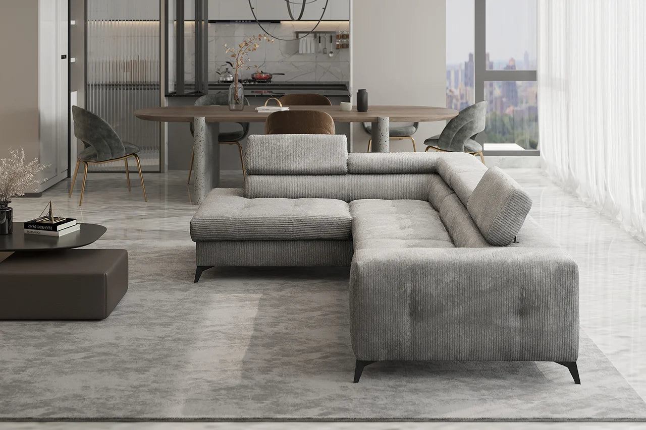 Ecksofa Anafi in Cord, 271 cm Breite