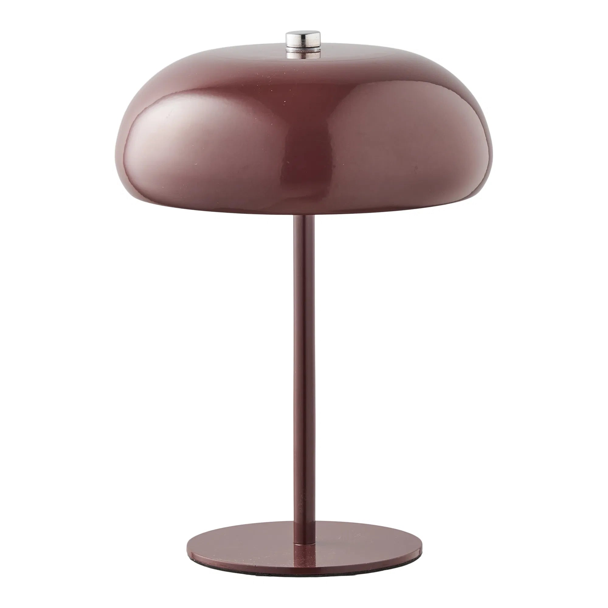 Akku Tischlampe Bordeaux Ø16 cm – Kabellose LED Lampe im skandinavischen Design