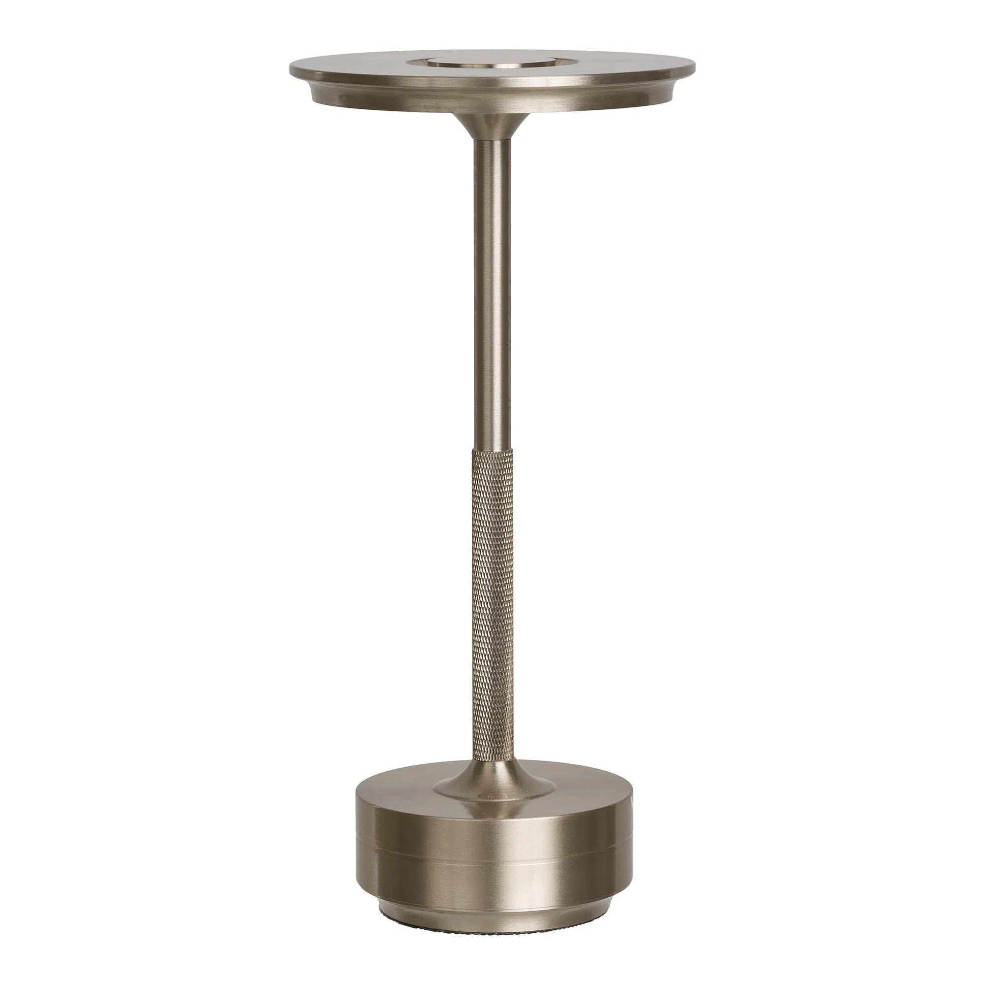 Akku Tischlampe Silber Ø13 cm – Kabellose LED Lampe im skandinavischen Design