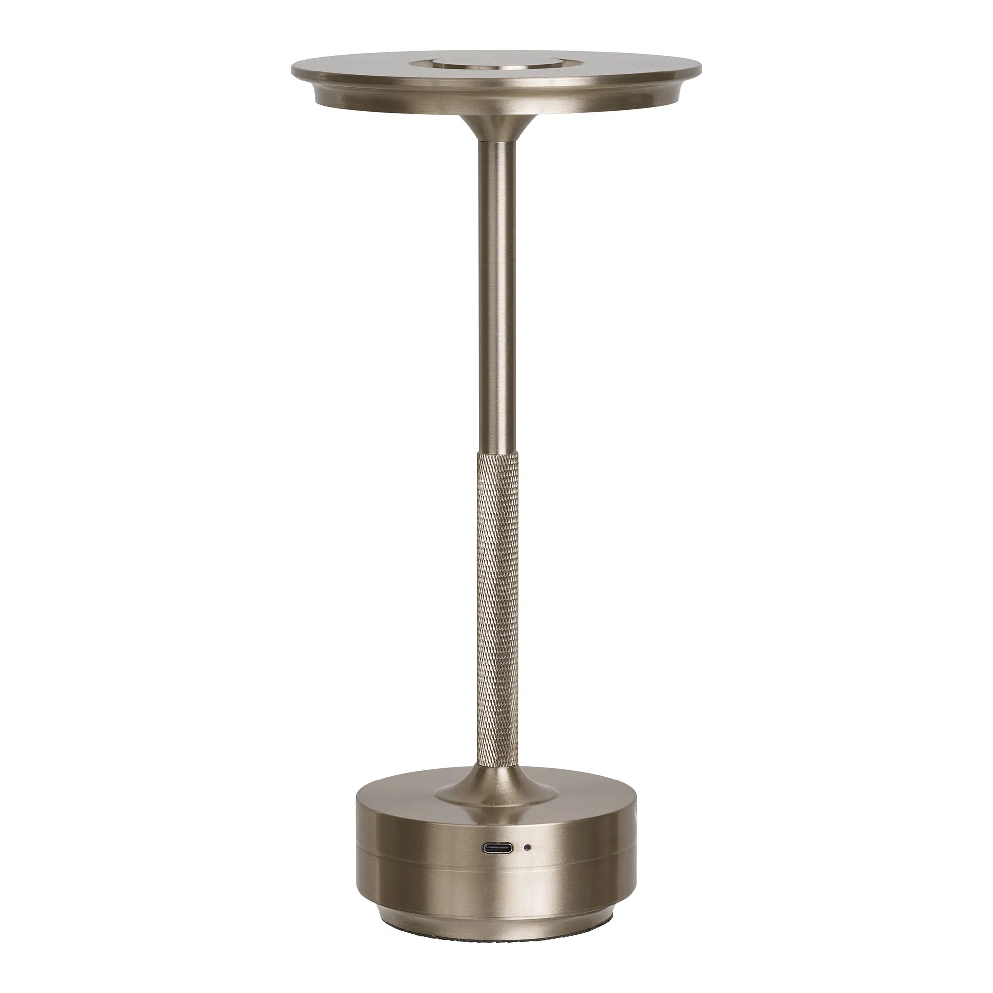 Akku Tischlampe Silber Ø13 cm – Kabellose LED Lampe im skandinavischen Design