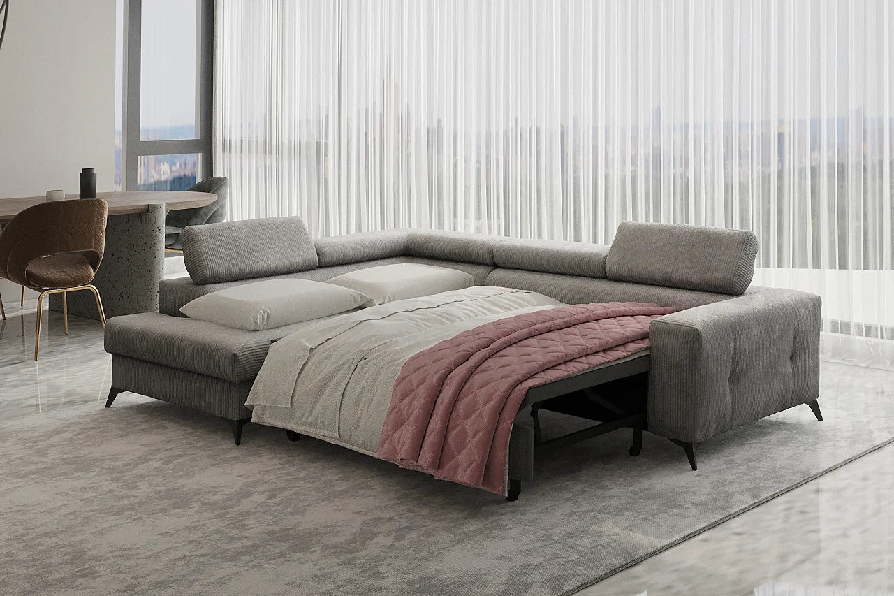 Ecksofa Anafi in Cord, 271 cm Breite