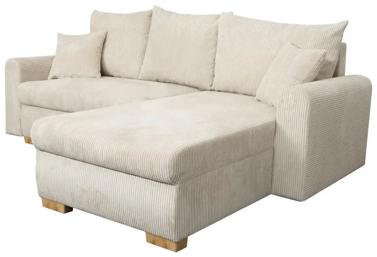 Ecksofa in Cord, 225 cm Breite | PolsterOase